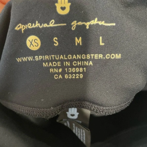 NWT Spiritual Gangster Black Rainbow High Rise Leggings with Colorful Logo - Picture 8 of 8